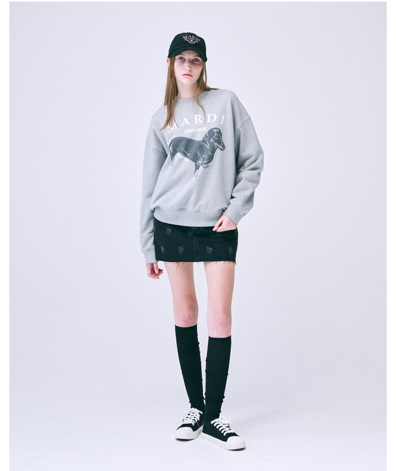 Mardi Mercredi SWEATSHIRT DDANJI_GREY WHITE(Preorder)