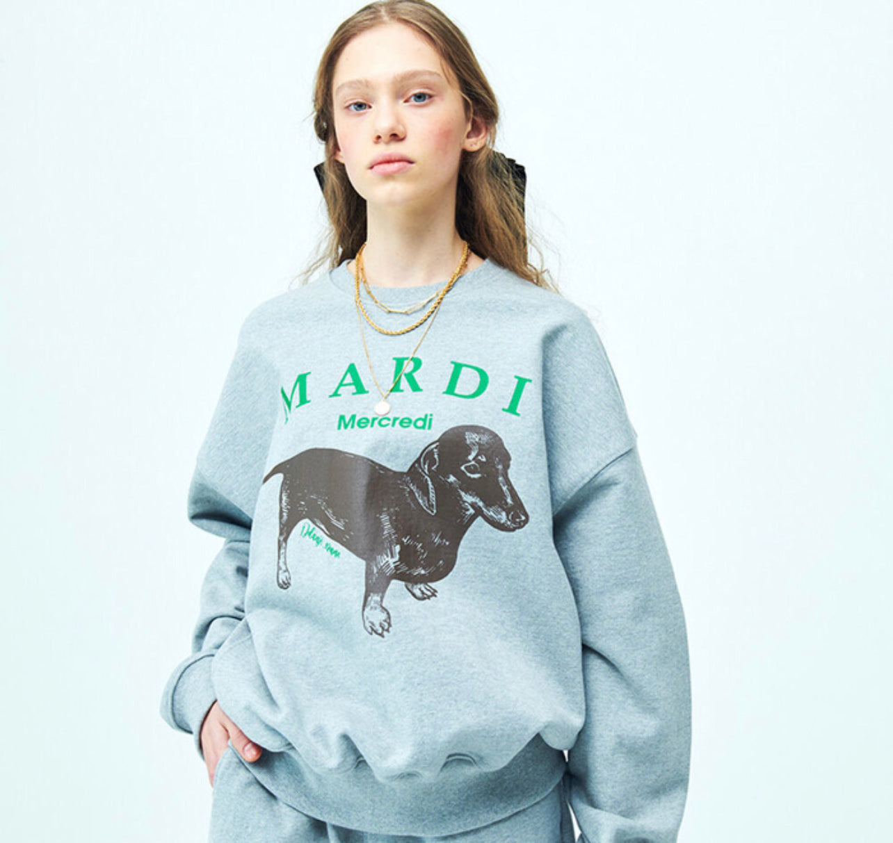 Mardi Mercredi DDANJI_Grey SWEATSHIRT(Instock)