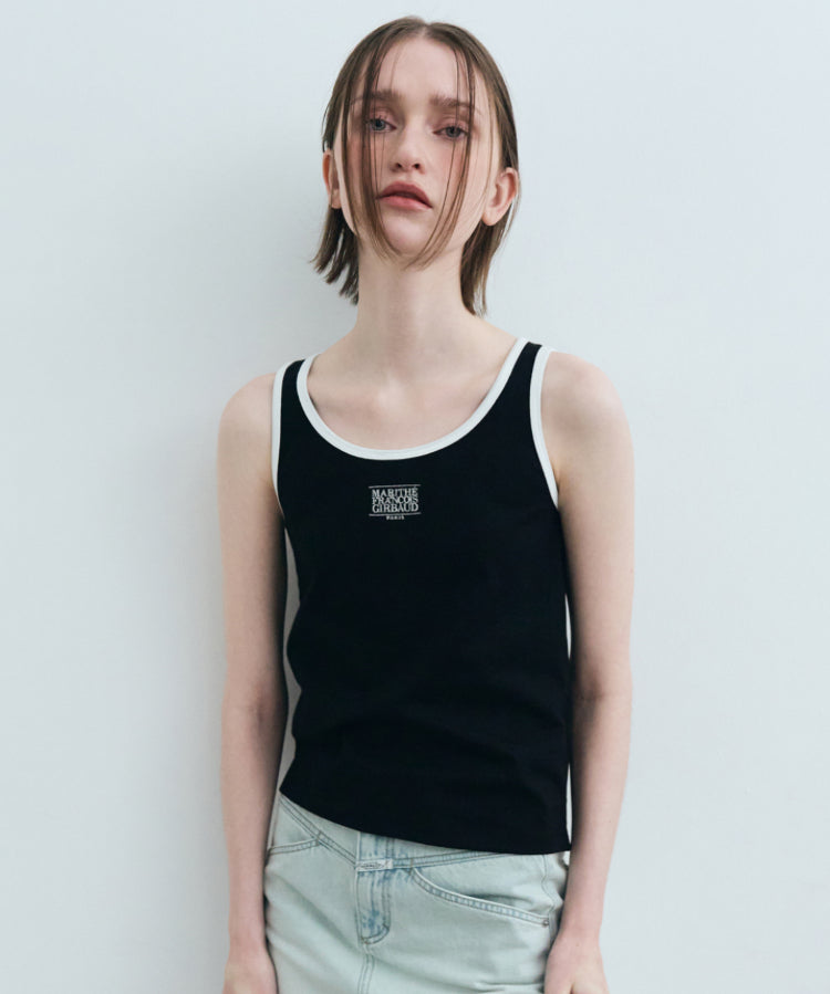 Marithe _ W CLASSIC LOGO SLEEVELESS black (Instock)
