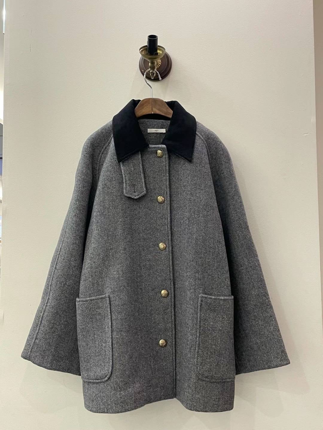 Korean APM Collection AGO Grey Wool Coat (Instock)