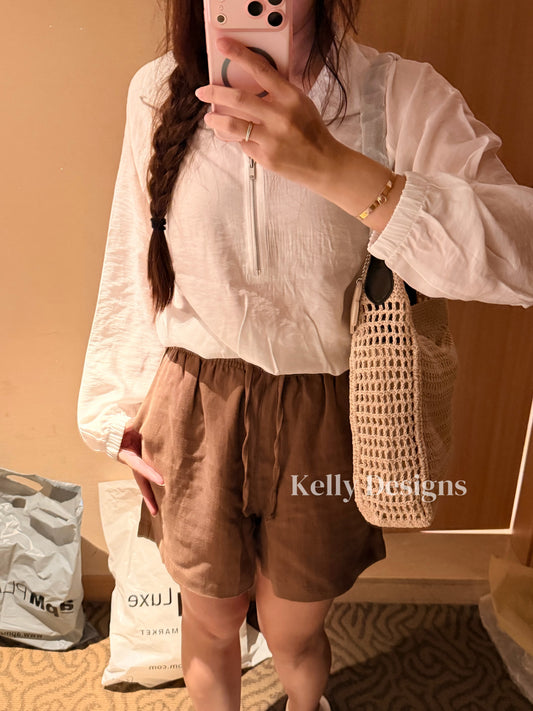Korean APM Collection Brown Shorts (Instock)