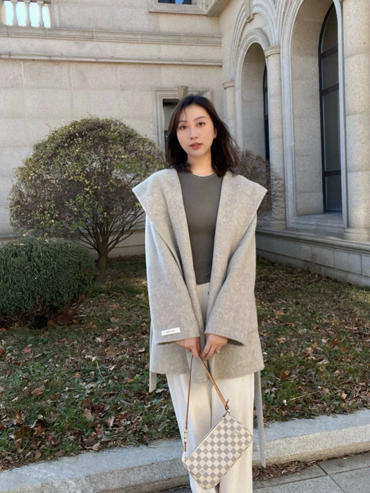 Kelly Designs short hooded wool coat (Instock)