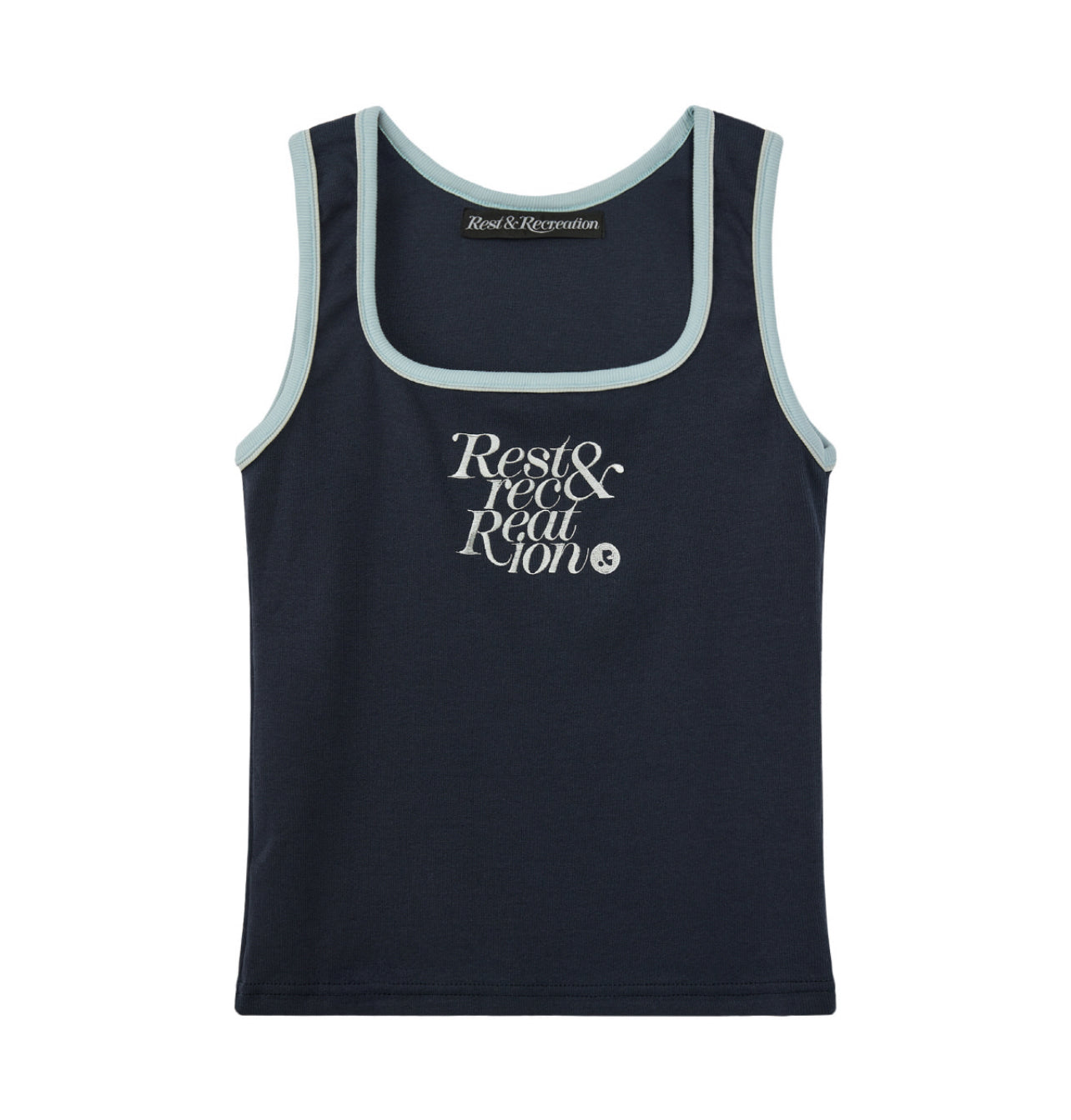トップス Rest & Recreation SQUARE NECK SLEEVELESS Rest & Recreation SQUARE NECK SLEEVELESS - NAVY (Instock