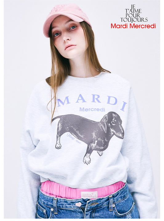 Mardi Mercredi SWEATSHIRT RAGLAN DDANJI_HEATHER PURPLE (Preorder)