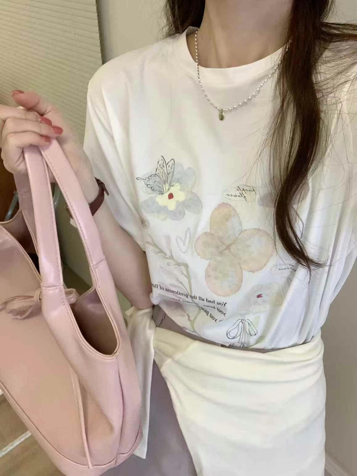 Kelly Designs Flowers White Tshirt (Instock)
