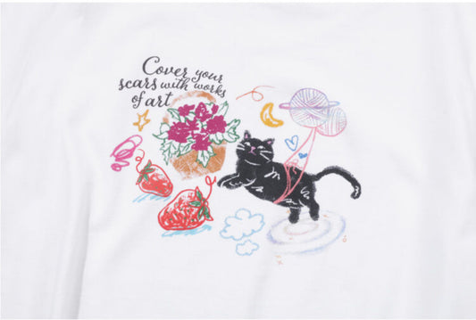 Korean Brand Kittens White Top (Preorder)