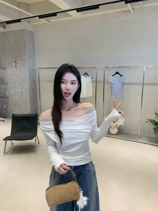 Kelly Designs Kelly Designs Fake 2pc White Top (Instock)