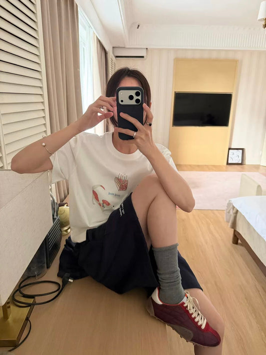 Kelly Designs Oversize Puppy White TShirt (Instock)