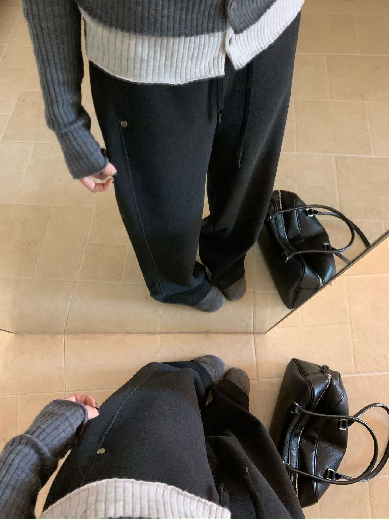 Kelly Designs Three Colors Wool Blend Straight Pants (Instock)