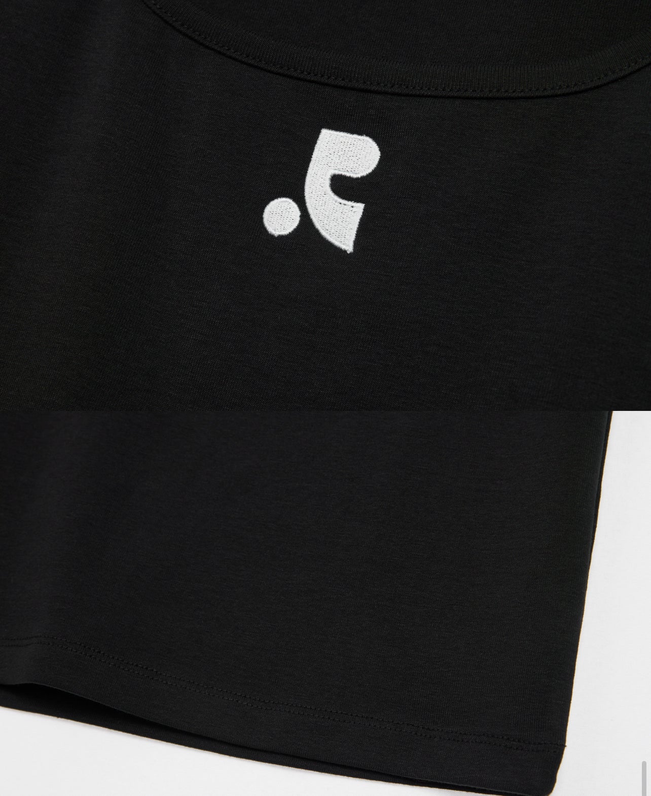 Rest & Recreation WIDE U-NECK TANK TOP - BLACK (Preorder)