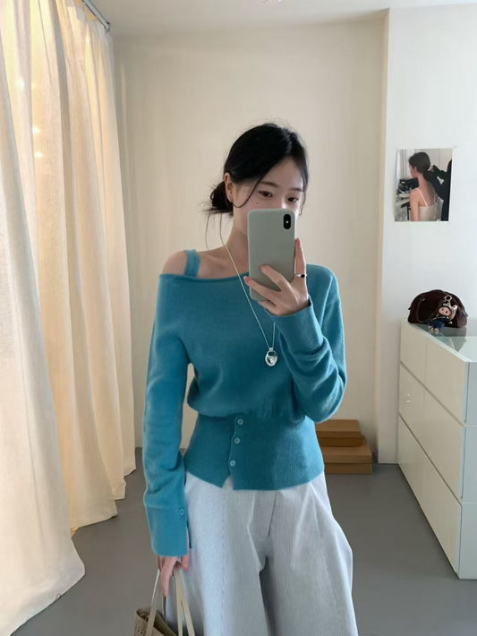 Kelly Designs Off Shoulder Blue Top (Instock)