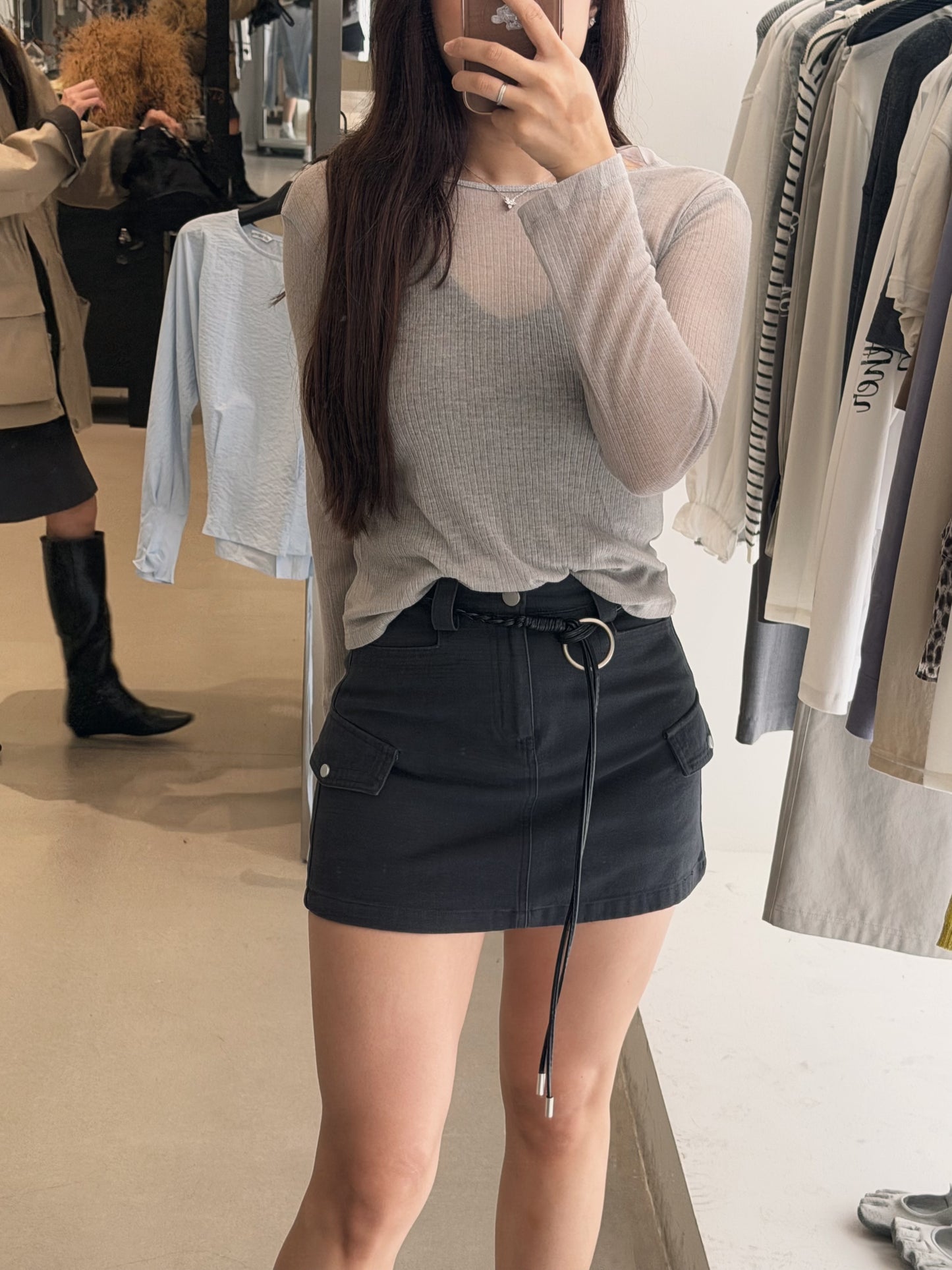 Kelly Designs Khaki Skirt Shorts With Belt (Instock)
