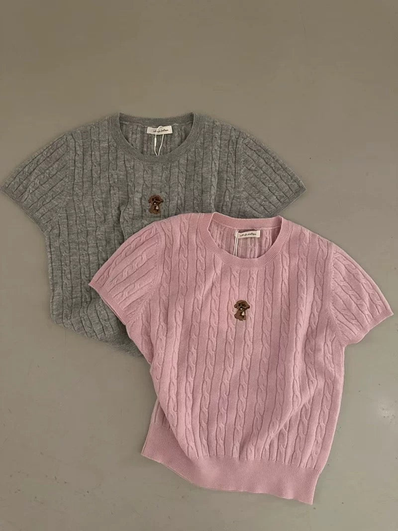 Kelly Designs Multiple Colors 100% Wool Embroidered Puppy Tops (Instock)