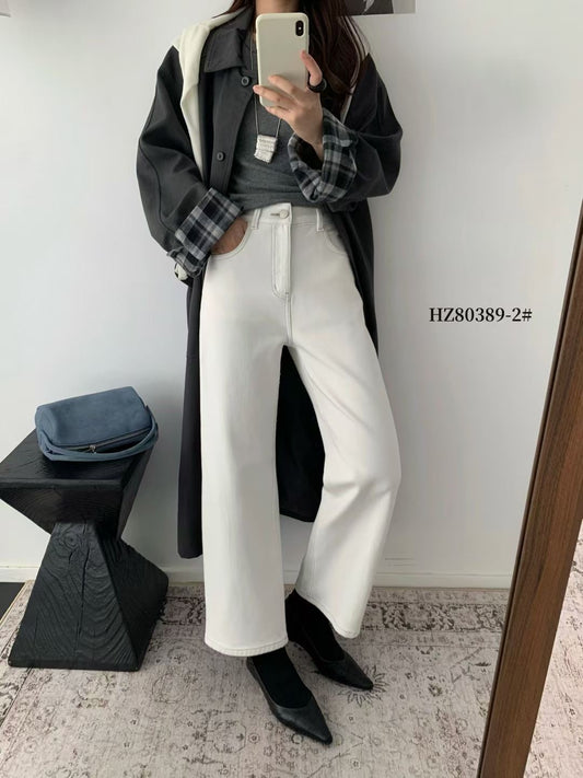 Kelly Designs Straight White Napping Jeans (Instock)