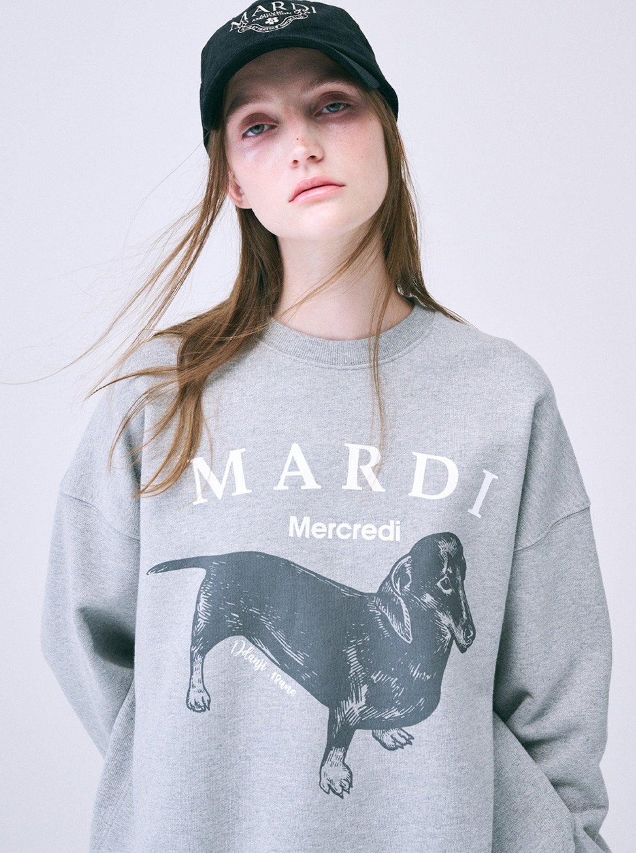 Mardi Mercredi SWEATSHIRT DDANJI_GREY WHITE(Preorder)