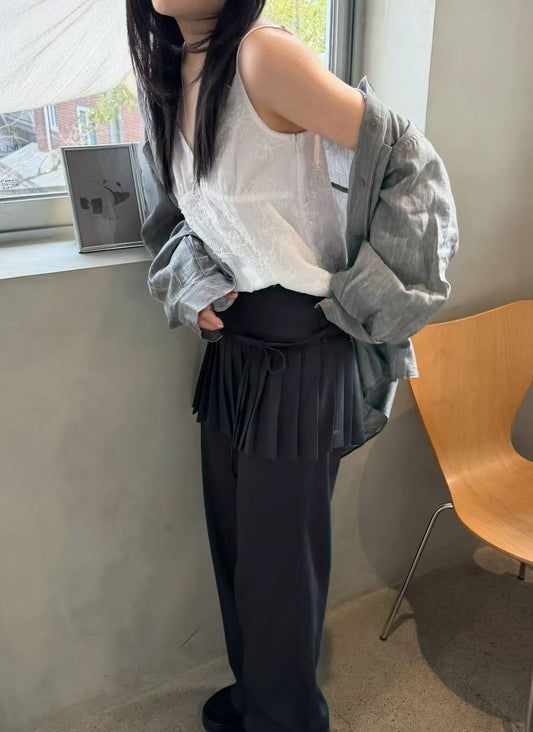 Korean APM Collection Navy Suit Pants (Instock)