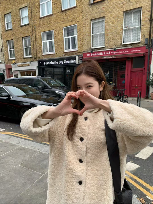 Kelly Designs Eco-Fur Teddy Coat Set with Matching Hat (Instock)