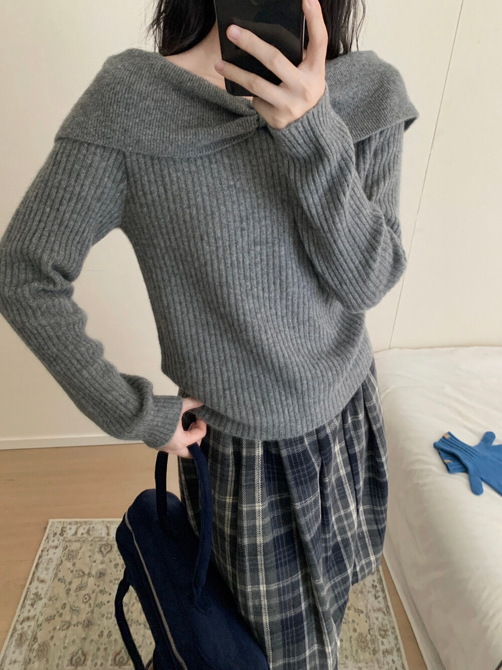 Kelly Designs Off-Shoulder Button Knit Top (Instock)