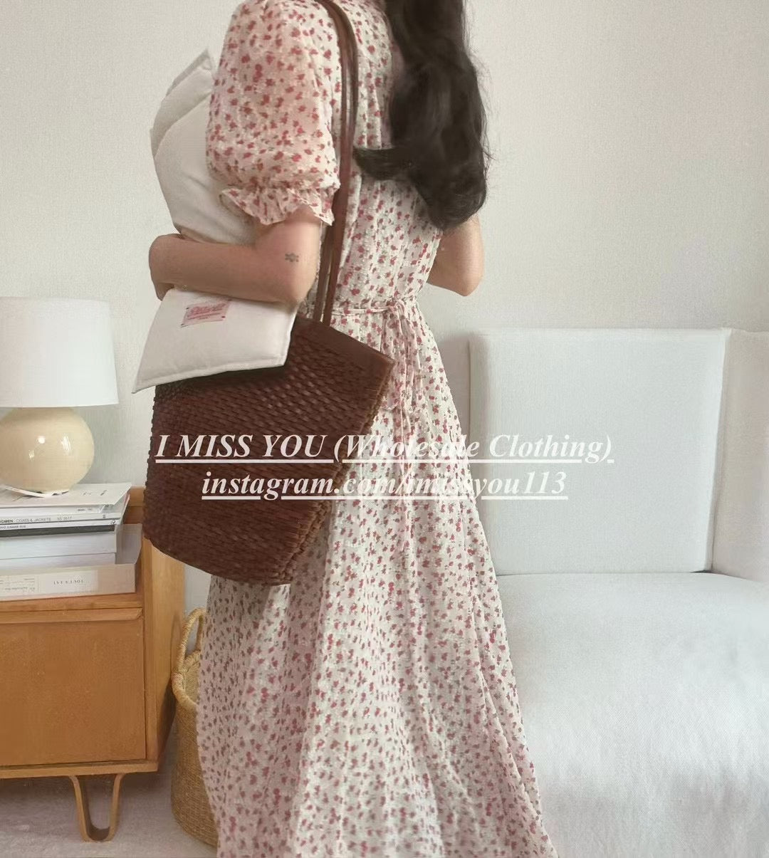 Korean APM Collection I Miss You Red Flower Dress (Instock)