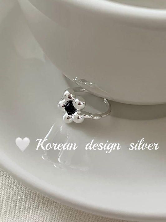 Kelly Designs Korean Style Sterling Silver Flower Ring(Instock)