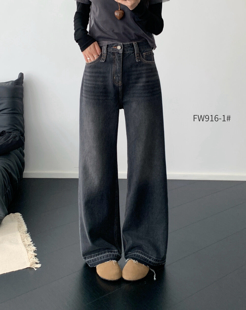 Kelly Designs Washing Black Jeans(Instock)