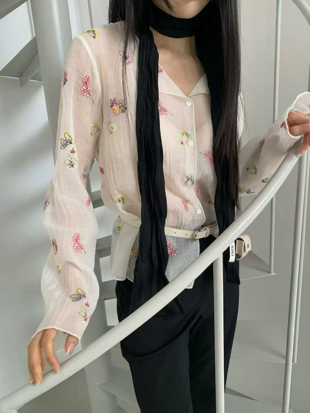 Korean APM Collection Floras White Cardigan (Instock)