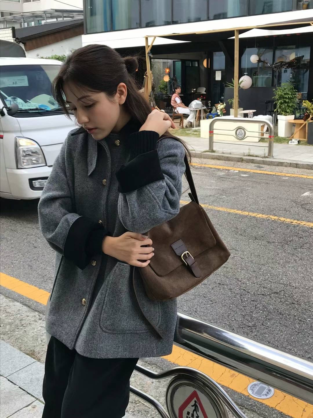 Korean APM Collection AGO Grey Wool Coat (Instock)