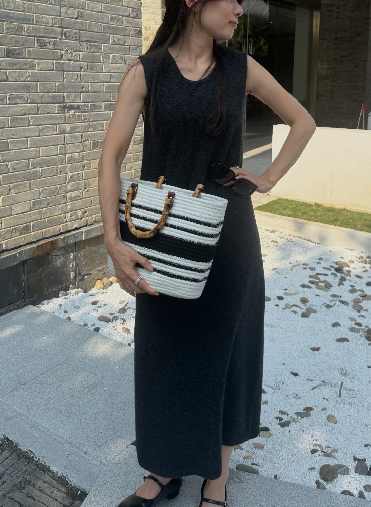 Kelly Designs Dark Grey Wool Dress (Instock)