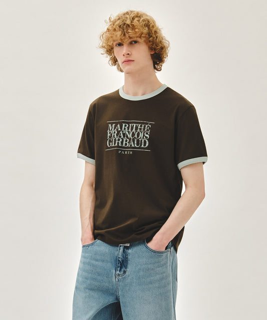Marithe AEROCOOL CRACK CLASSIC LOGO RINGER TEE brown (Instock)