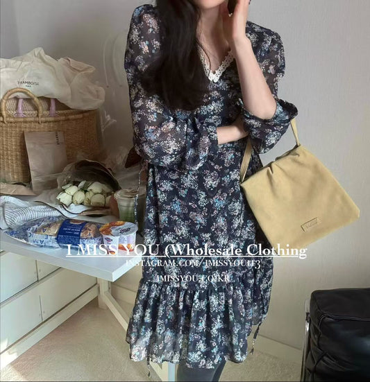 Korean APM Collection I Miss You Black Dress (Instock)