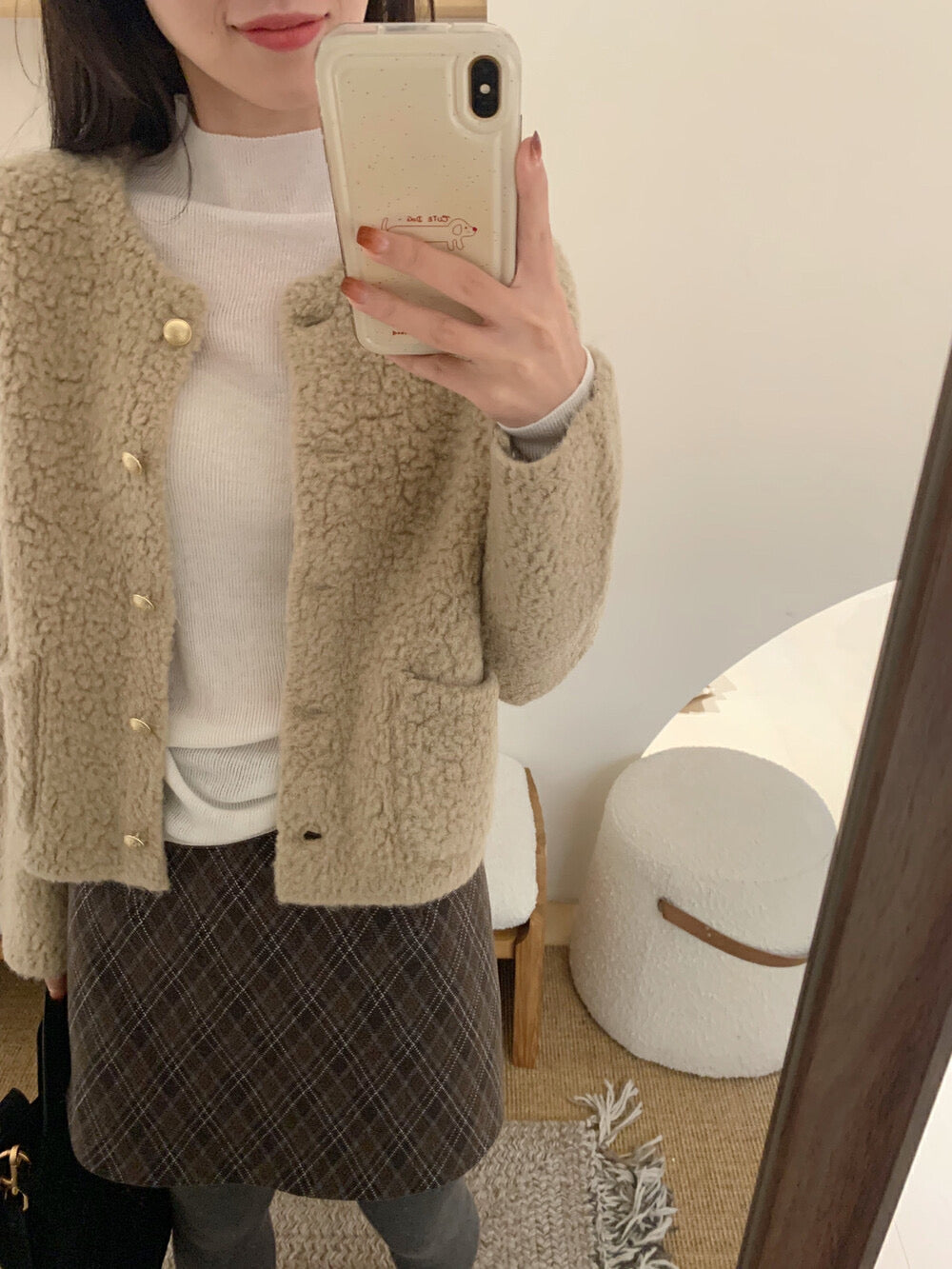 Kelly Designs Gold Buttons Wool Three Colors Cardigan (Instock)