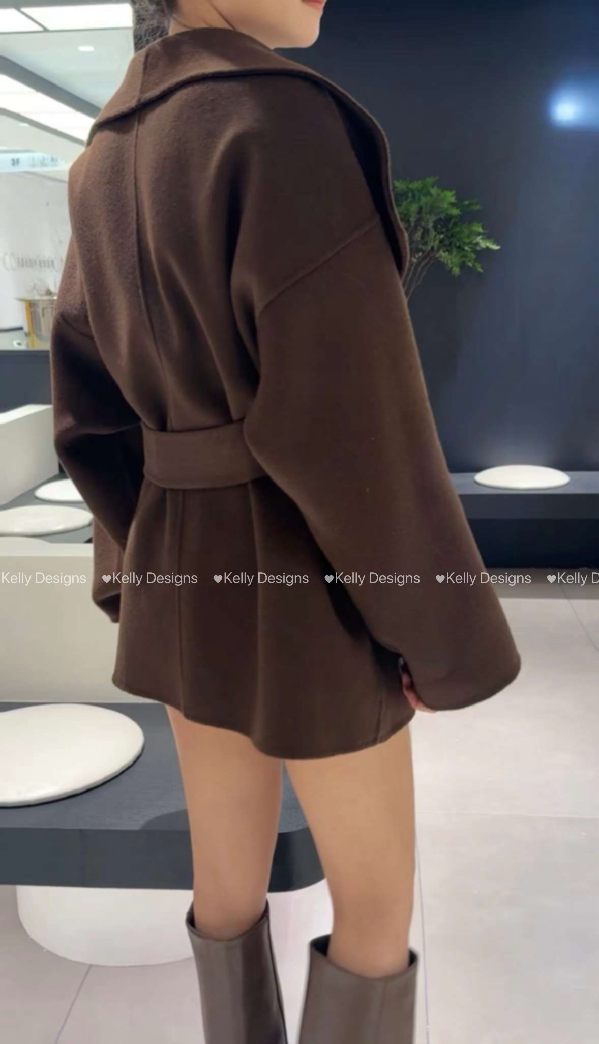 Kelly Designs Brown Sheep Wool Coat (Instock)