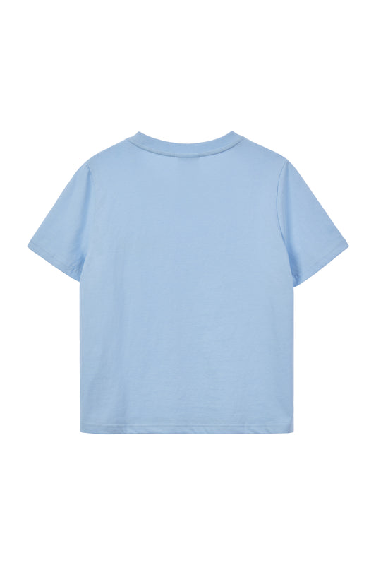 EMIS (WOMENS) APPLIQUE T-SHIRT-SKY BLUE (Preorder)