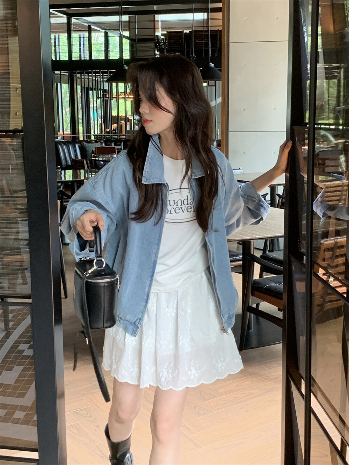 Kelly Designs Korean Style Blue Denim Shirt (Coming Soon)