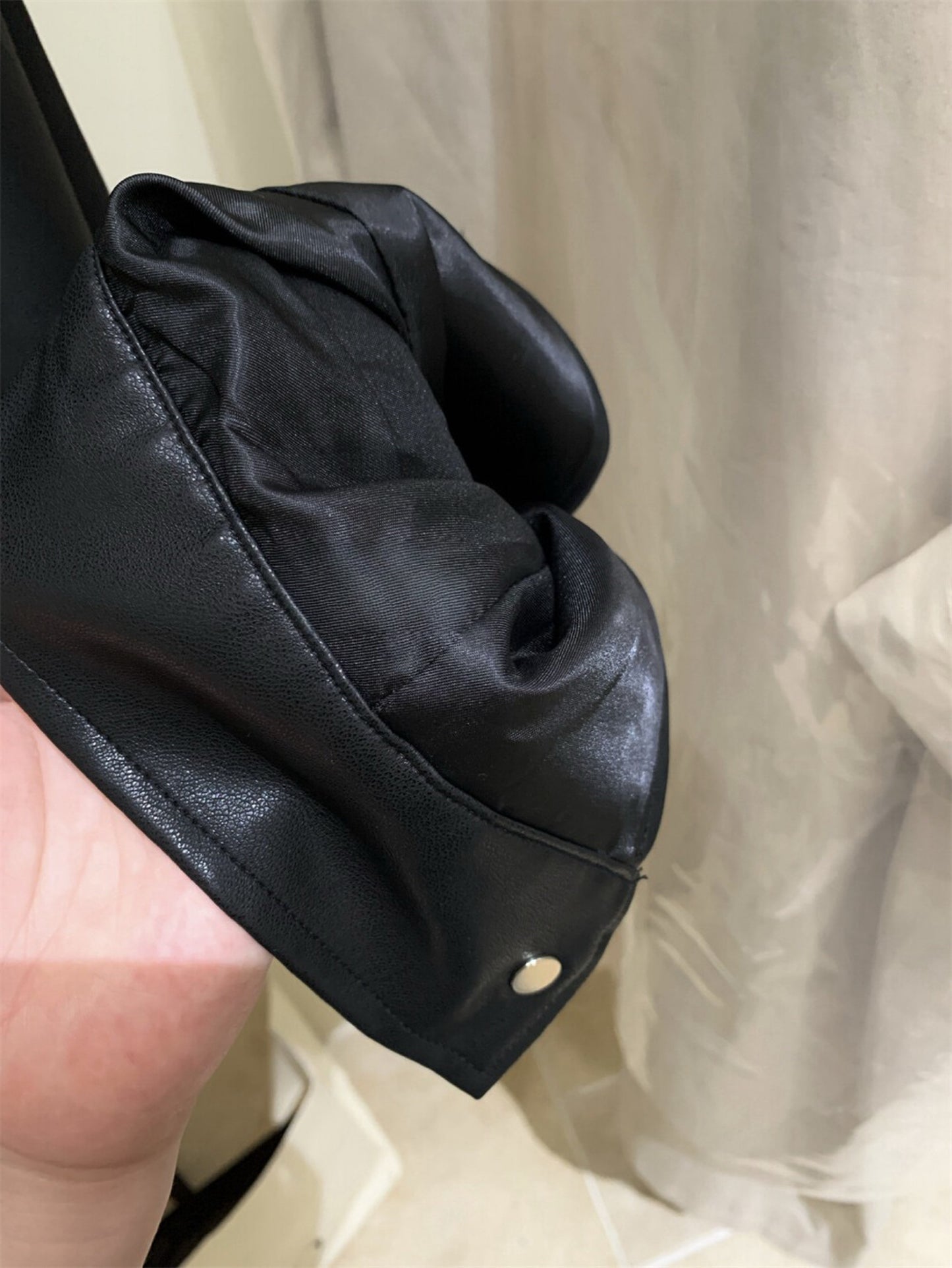 Kelly Designs Faux Leather Short Black Jacket(Instock)