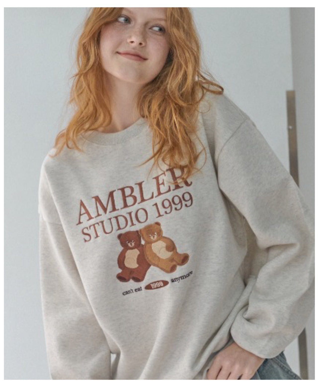 Ambler Overfit Approaching love Bear Navy Sweater (Preorder)