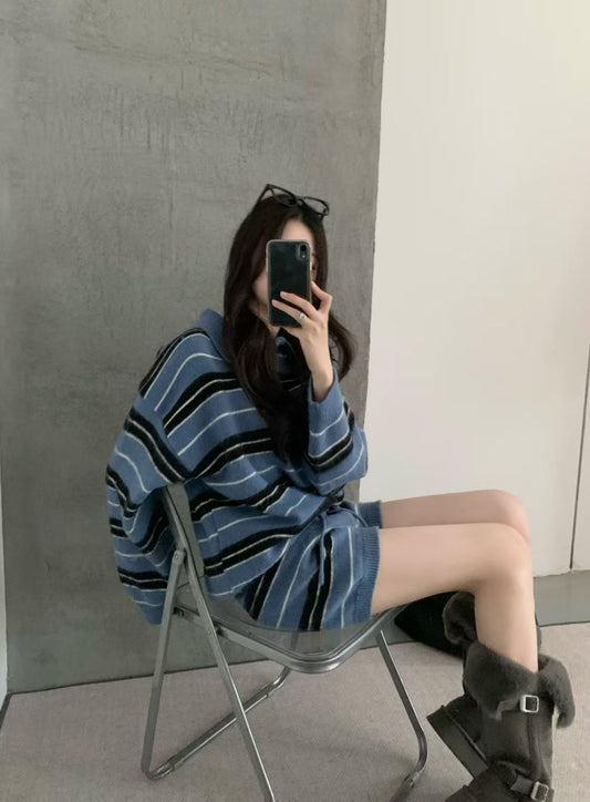 Kelly Designs Blue Stripe 2Pcs Set (Instock)