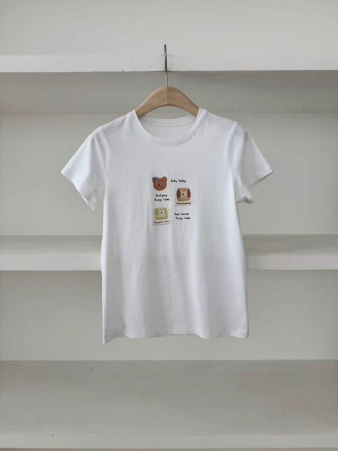 Kelly Designs Puppy White Tshirt(Instock)