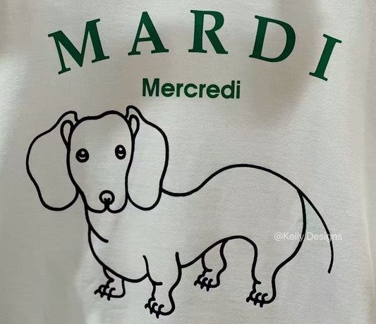 Mardi Mercredi Sweatshirt Ddanji Green White(Instock)