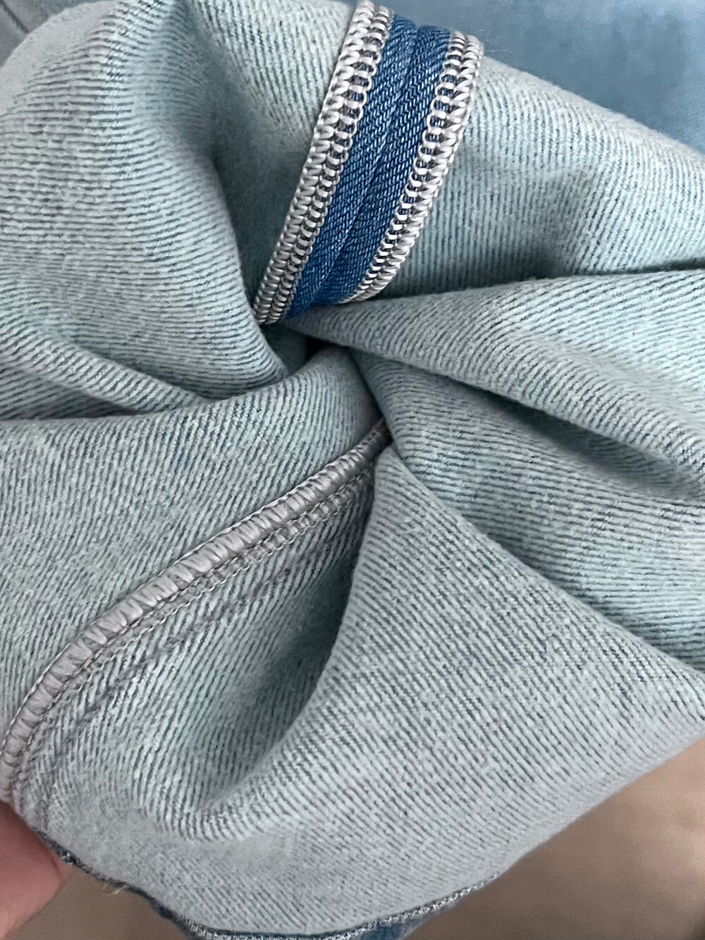 Kelly Designs Fleece-Lined Straight Denim Light Blue Pants(Instock)