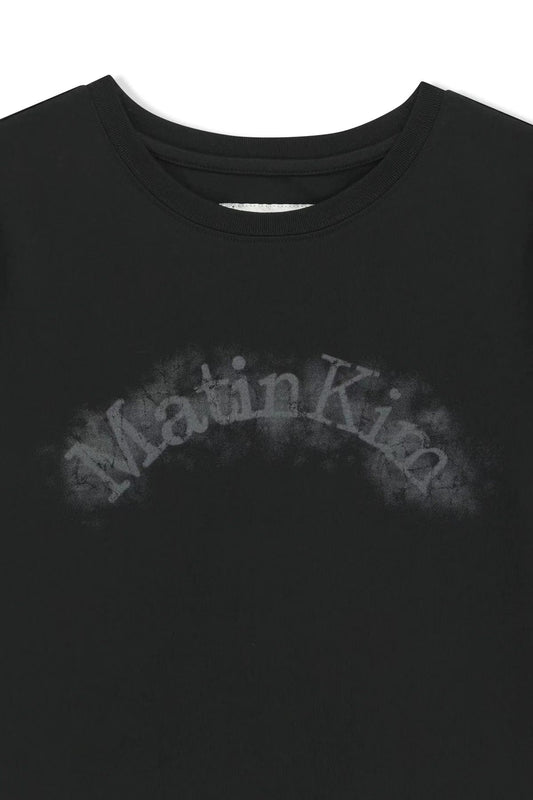MATIN KIM LOGO CROP TOP IN BLACK (Instock)