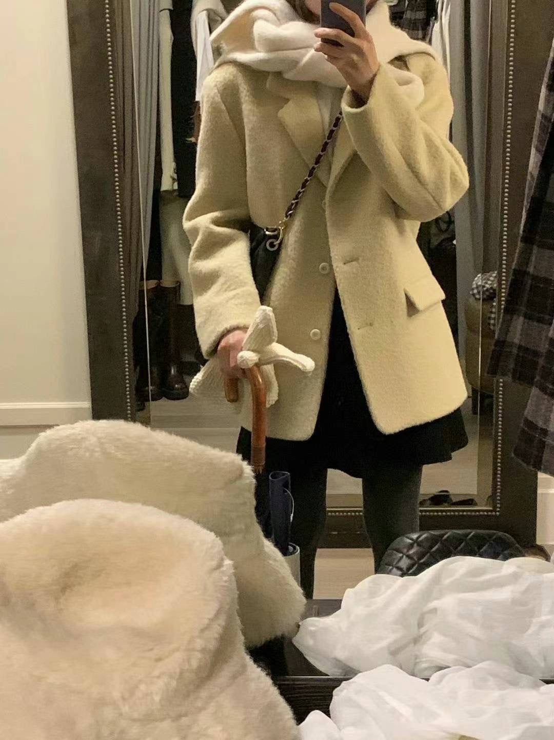 Korean APM Collection Ounce Cream Yellow Coat (Instock)