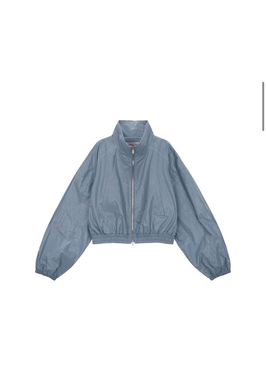 MATIN KIM MATIN COATING CROP BLOUSON IN SKY (Instock)