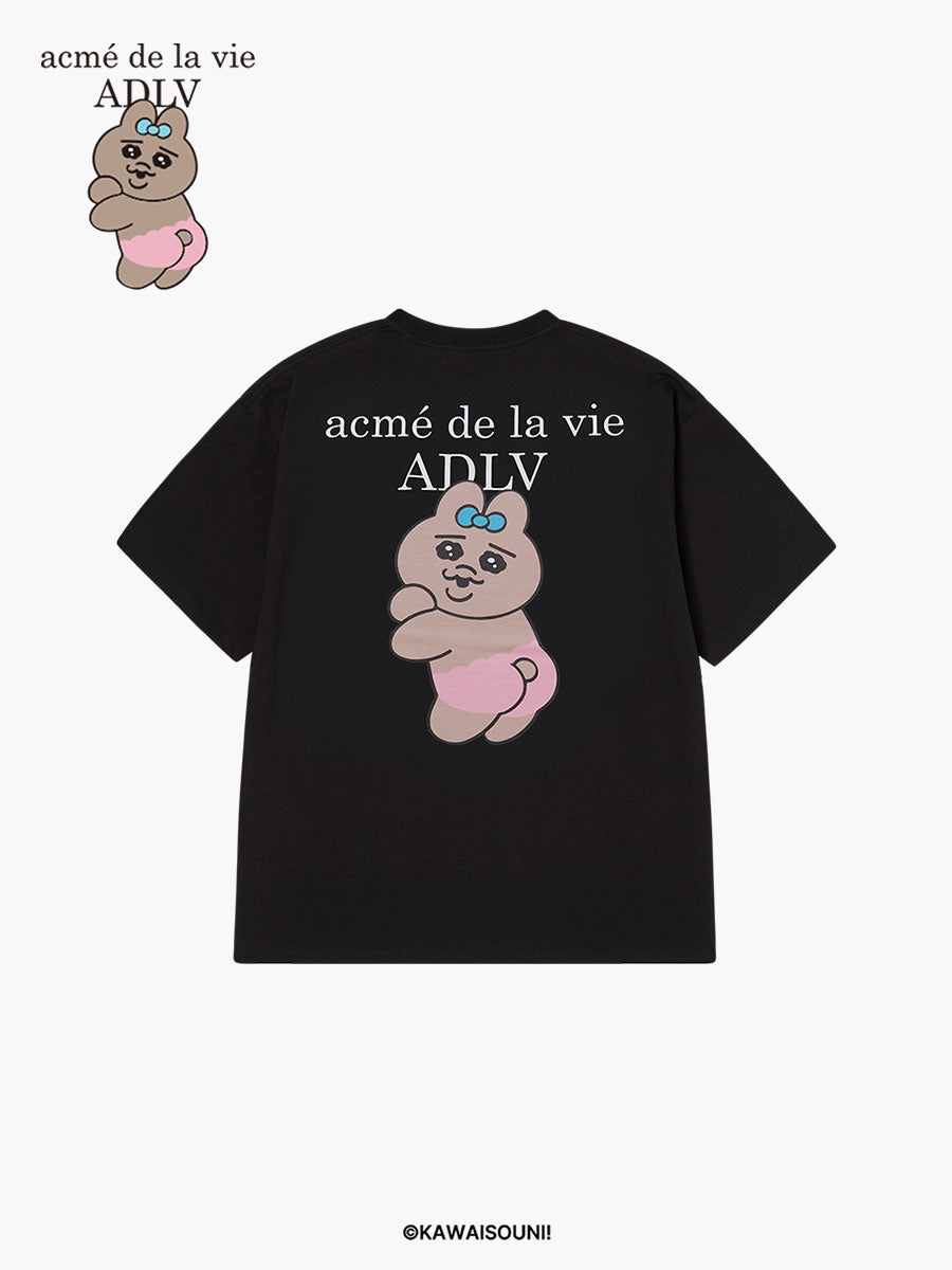 ADLV TANNING OPANCHU USAGI BASIC LOGO SHORT SLEEVE T-SHIRT BLACK (Instock)
