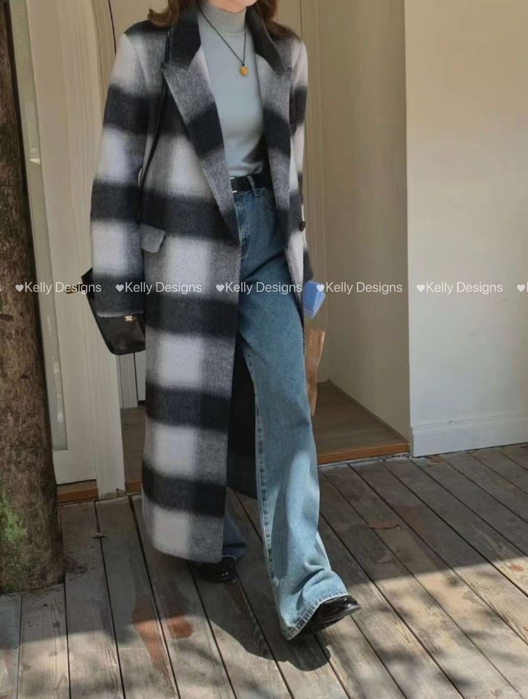 Kelly Designs Lattices Wool Coat (Instock)