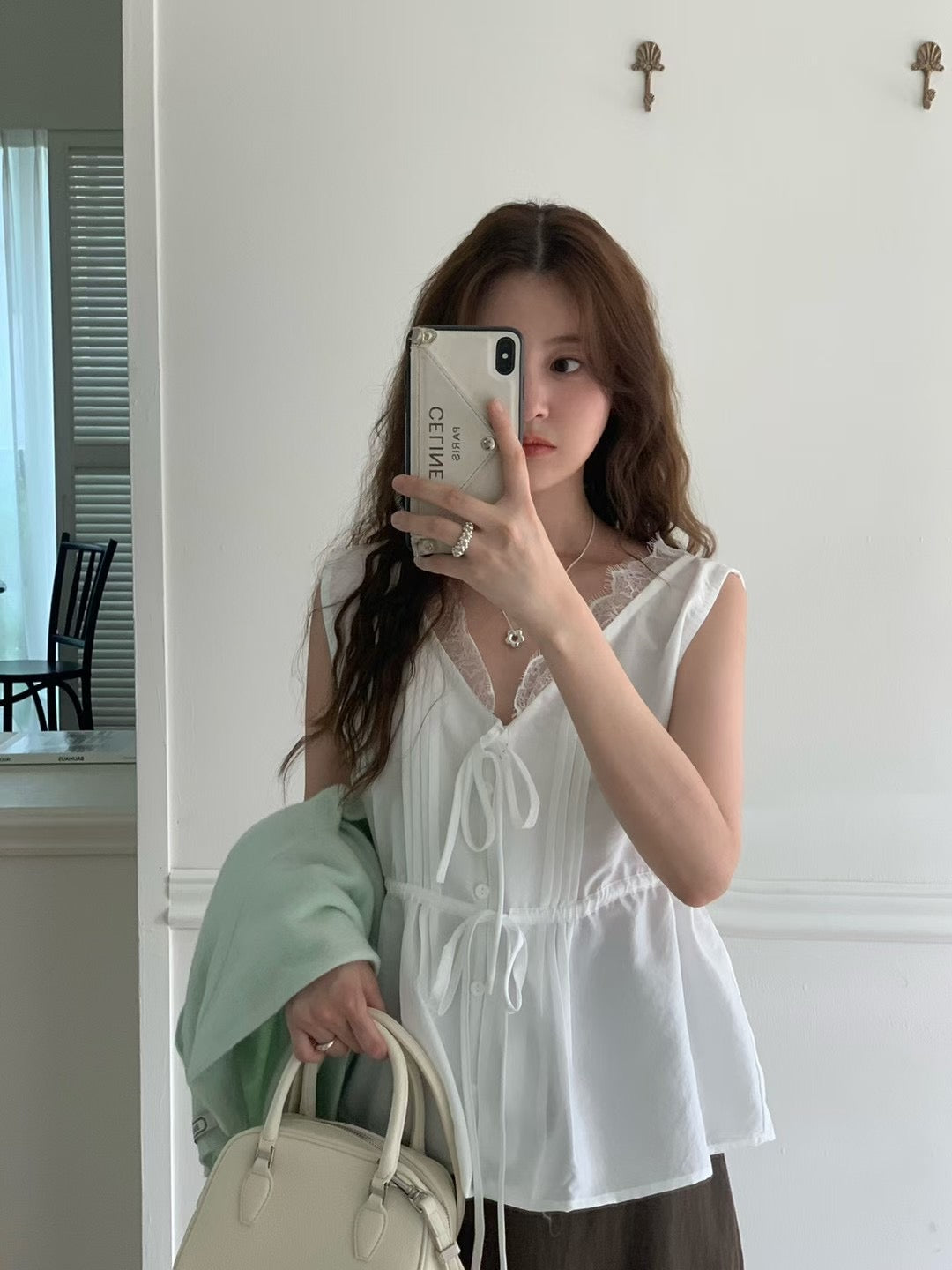 Korean APM Collection Lace White Top (Instock)
