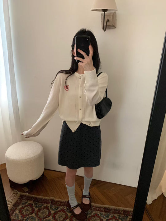 Kelly Designs White Raccoon Cardigan (Instock)