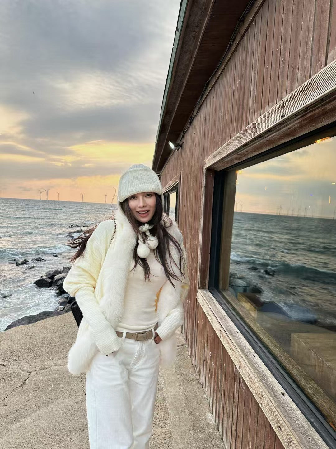 Kelly Designs 2 colors Fox Fur Cardigan (Instock)