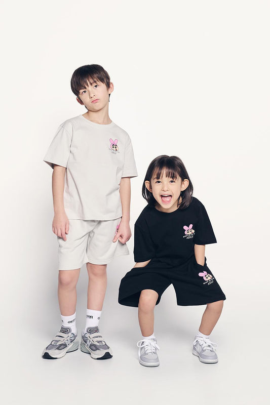 ADLV KIDS FUZZY RABBIT SHINCHAN SHORT SLEEVE T-SHIRT (Instock)