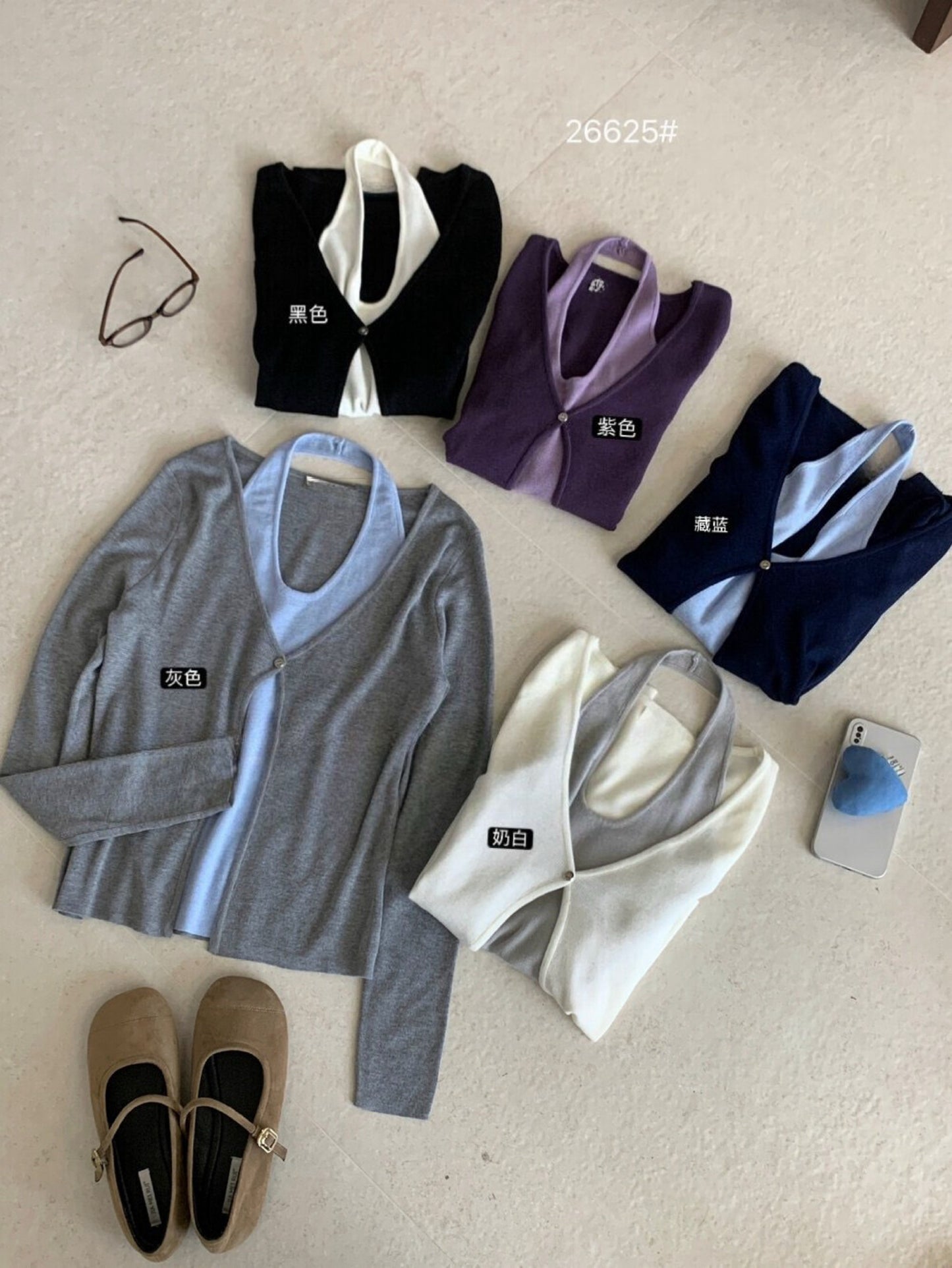 Kelly Designs 4 Colors Fake 2pcs Top (Instock)